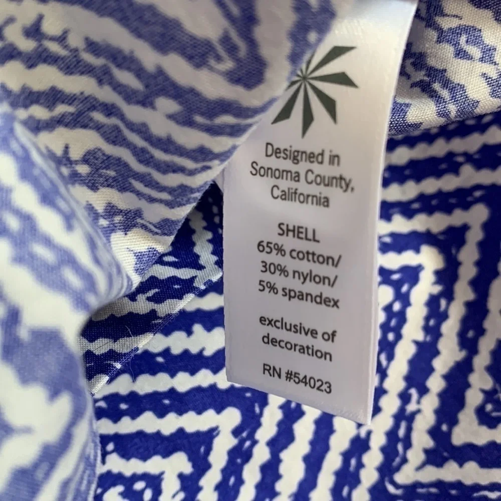 𝅺ATHLETA blue white chevron beach swim coverup tunic top